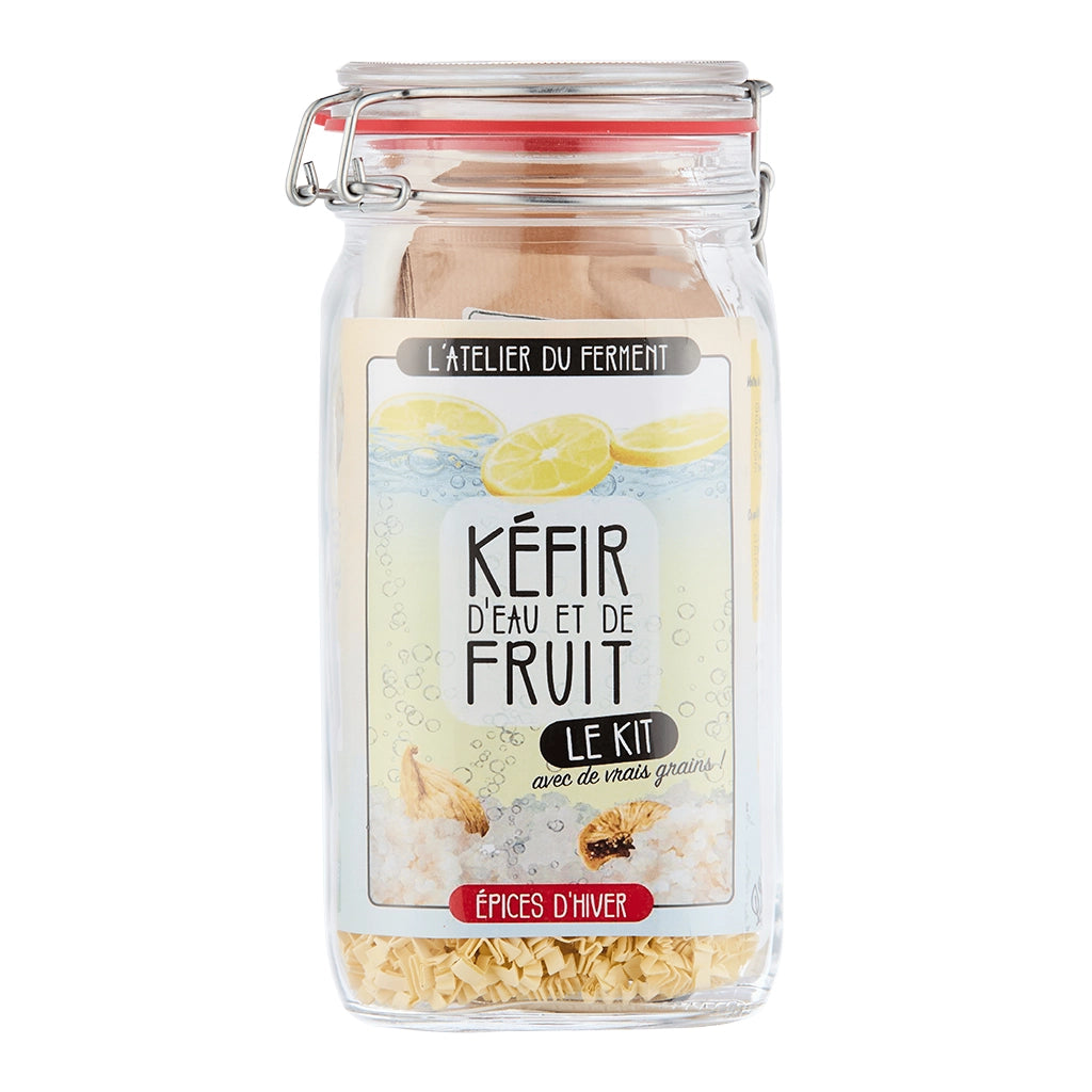 Kit de fabrication maison pour Kéfir de fruits - édition Noël