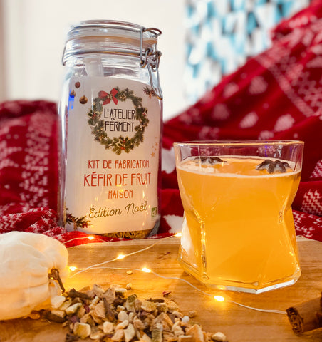 Kit de fabrication maison pour Kéfir de fruits - saveurs de Noël 🌟