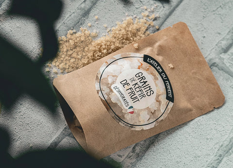 Grains de kéfir de fruit déshydratés